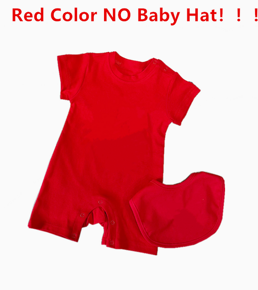 2026 Baby Short Bodysuit and hat and bib Cute Clothes
