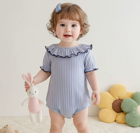 Fashion Baby Short Sleeve T shirt Bodysuit Clothes With bib