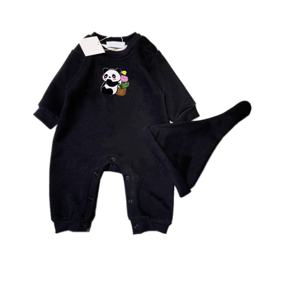 Baby Thicken Bodysuit Winter Clothes and hat
