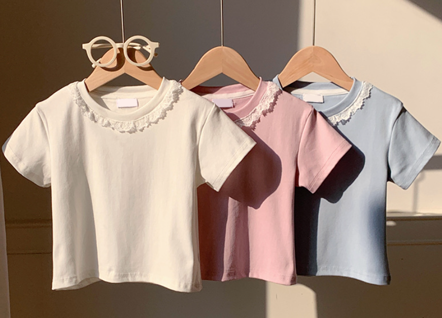 Children Clothes Cute Tops Short Sleeve T shirt