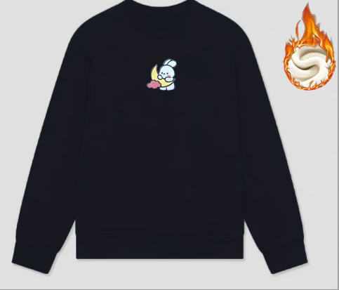 Boy Brother Cool Thicken Plus Velvet Girl Sweatshirt