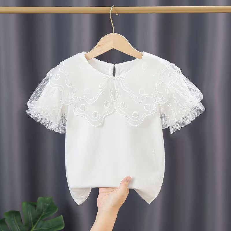 Fashion Short Sleeve T Shirt Cotton Boy Girl Kids Clothes
