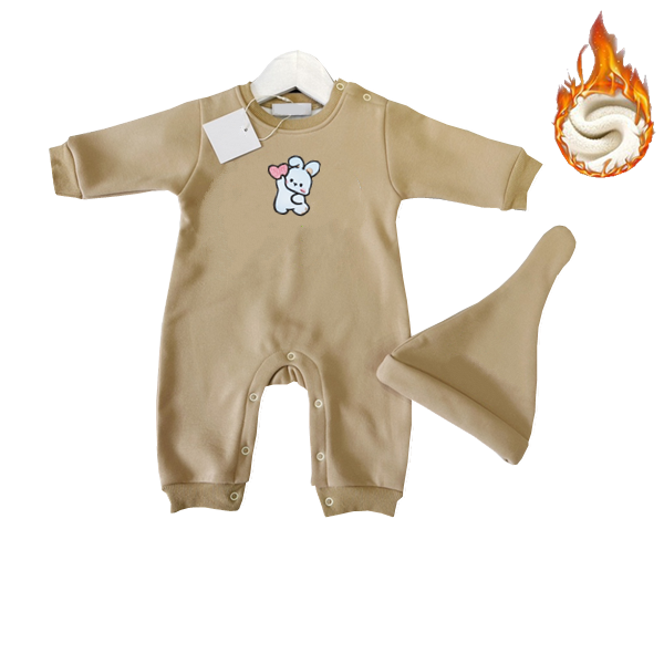 Fashion Baby Thicken Plus Velvet Clothes With hat