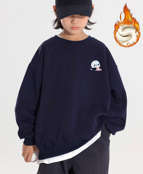 New Cute Winter Boy Girl Plus Velvet Sweatshirt