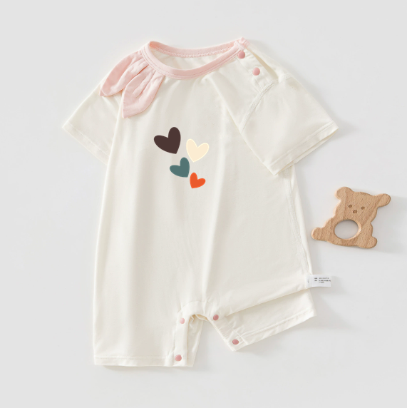 New Baby Cute Short Sleeve bodysuit and bib