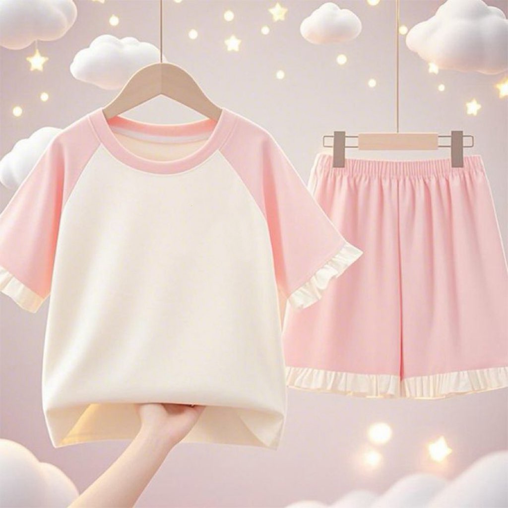 Cute White T shirt and Pants Children Clothes