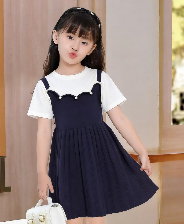 Fashion New Girl Kids lovely Short Sleeve Dress