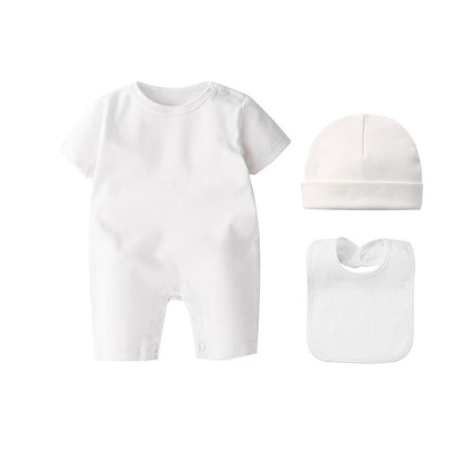 2026 Baby Short Bodysuit and hat and bib Cute Clothes