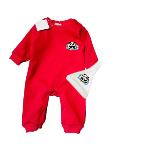 Newborn Baby Winter Plus Velvet Clothes and Hat