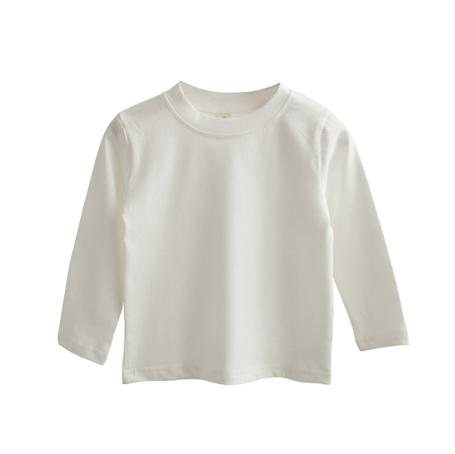 Kids White Long Sleeve T-Shirt Clothes
